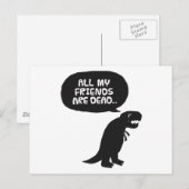 Sad Dinosaur Briefkaart (Voorkant / Achterkant)
