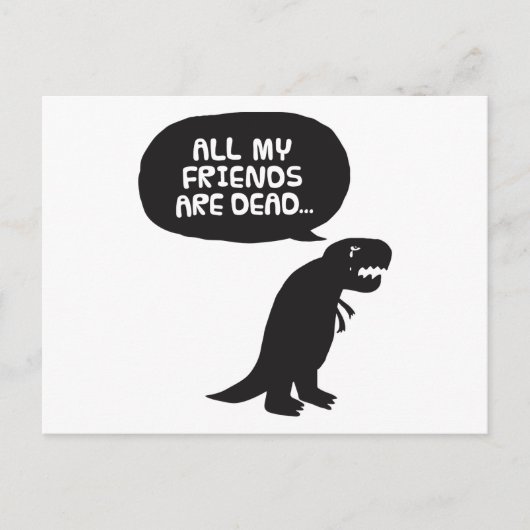 Sad Dinosaur Briefkaart (Voorkant)
