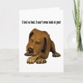 Sad Dog Apology... ik voel me zo slecht... Kaart (Voorkant)