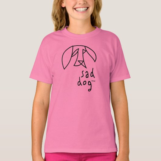 Sad Dog™ - Babydoll voor meisjes T-shirt (Voorkant)