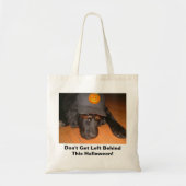 Sad Dog bleef achter op deze halloween Tote Bag (Voorkant)