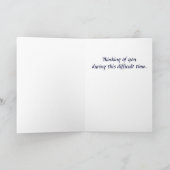 Sad Dog Cartoon condoleert huisdier sympathie kaar Kaart (Binnen)