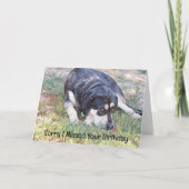 Sad Dog Gemist Verjaardag Verlate Verjaardag Kaart (Voorkant)