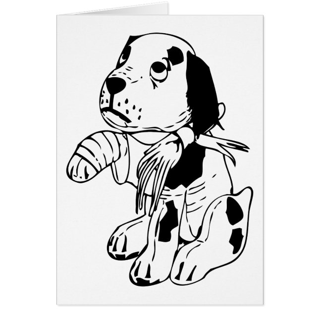 Sad Dog met gebroken been (Voorkant)