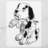 Sad Dog met gebroken been Flyer (Voorkant)