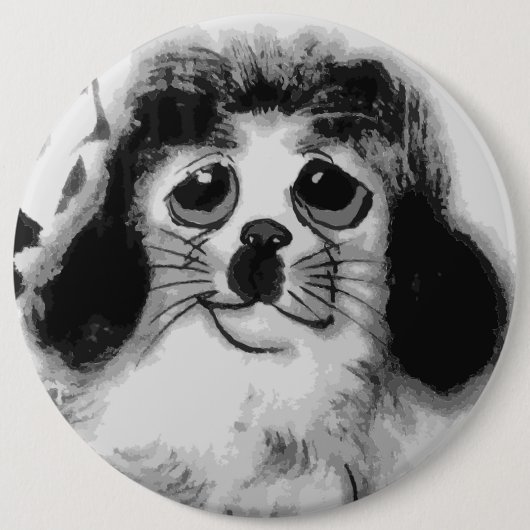 SAD DOG RONDE BUTTON 6,0 CM (Voorkant)
