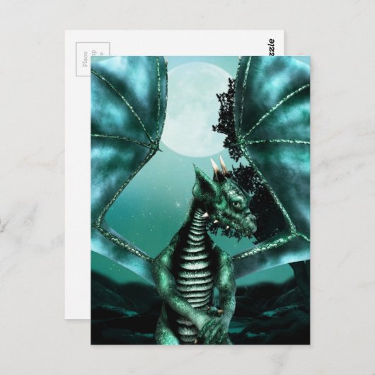 Sad Dragon Briefkaart (Voorkant / Achterkant)