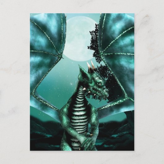 Sad Dragon Briefkaart (Voorkant)