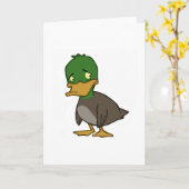 Sad Duck Kaart (leeg van binnen) (Gele Bloem)