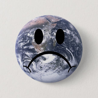 Sad Earth badge Ronde Button 5,7 Cm