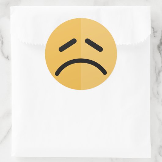 Sad Emoji Ronde Sticker (Tas)
