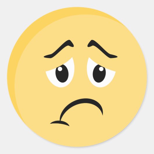 Sad Emoji Sticker (Voorkant)