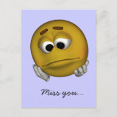 Sad Emoticon Briefkaart (Voorkant)