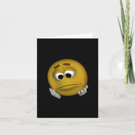 Sad Emoticon Kaart (Voorkant)