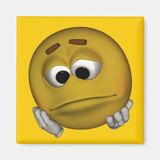 Sad Emoticon Magneet (Voorkant)