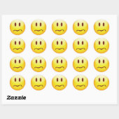 Sad Emoticon Ronde Sticker (Vel)