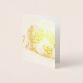 Sad-Eyed Cocker Spaniel Dog Folie Kaarten