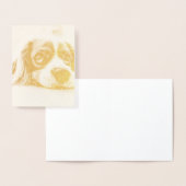 Sad-Eyed Cocker Spaniel Dog Folie Kaarten (Display)