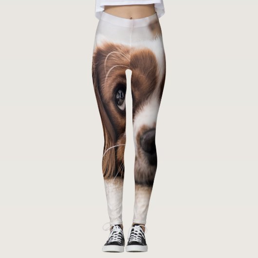 Sad-Eyed Cocker Spaniel Dog Leggings (Voorkant)
