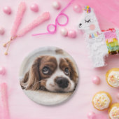 Sad-Eyed Cocker Spaniel Dog Papieren Bordje (Feest)