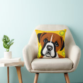 Sad Face Boxer Dog Cartoon Kussen (Stoel)