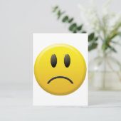 Sad Face Briefkaart (Staand voorkant)