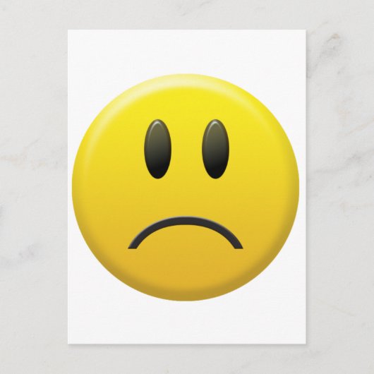Sad Face Briefkaart (Voorkant)
