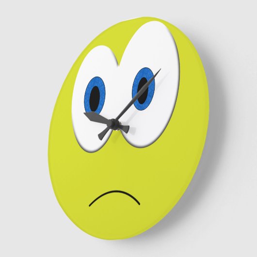 Sad Face Clock Grote Klok (Hoek)
