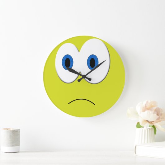 Sad Face Clock Grote Klok (Huis)