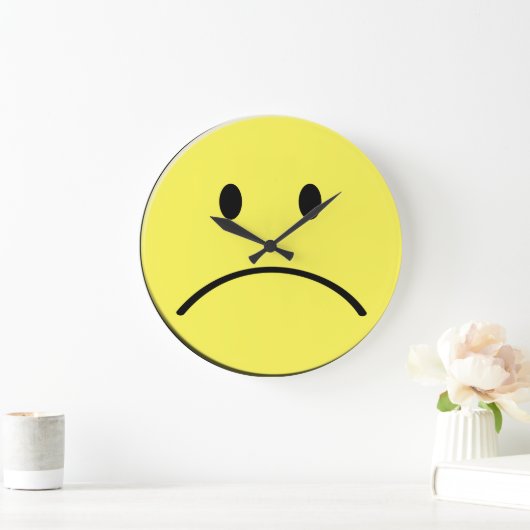 Sad Face Clock Grote Klok (Huis)