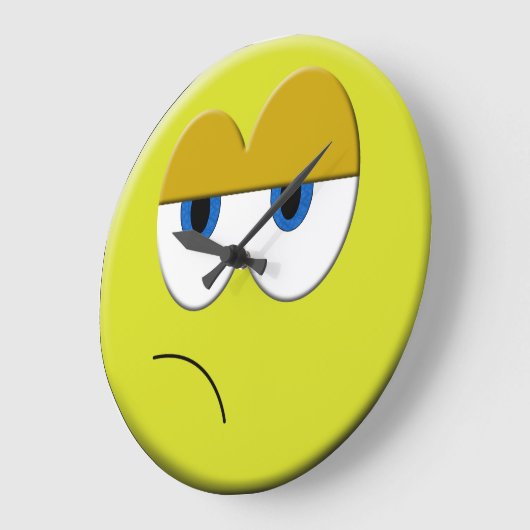 Sad Face Clock Grote Klok (Hoek)
