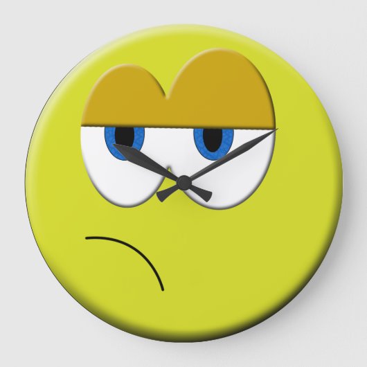 Sad Face Clock Grote Klok (Voorkant)