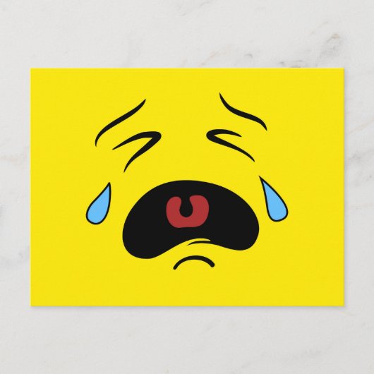 Sad Face Emoji Briefkaart (Voorkant)