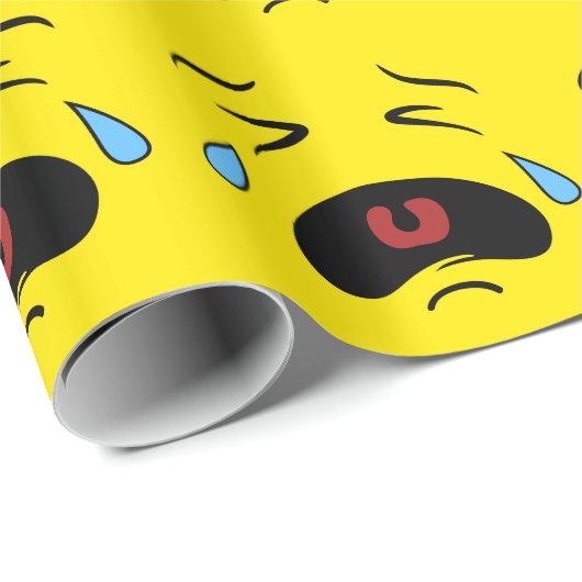Sad Face Emoji Cadeaupapier (Rol Hoek)