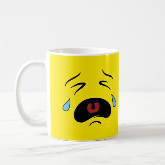 Sad Face Emoji Koffiemok (Links)