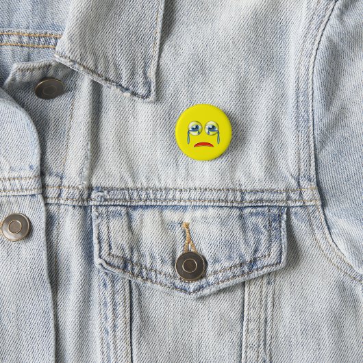 Sad Face Emoji Ronde Button 3,2 Cm (In situ)