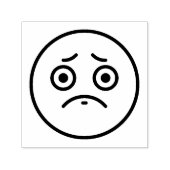 Sad Face Emoticon Zelfinkt Stempel (Design)