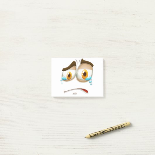 Sad face expression post-it® notes (Op bureau)