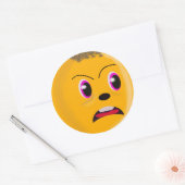 Sad Face Gold Colour Sticker (Envelop)