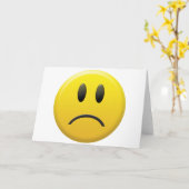 Sad Face Kaart (Gele Bloem)