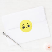 Sad Face met Emoji Yellow Ronde Sticker (Envelop)