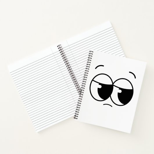 Sad face Notebook Notitieboek (Binnen)