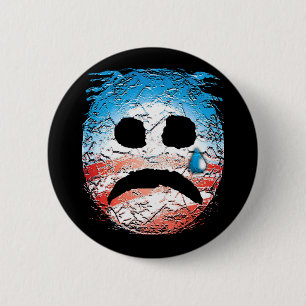 Sad Face Obama Logo Ronde Button 5,7 Cm