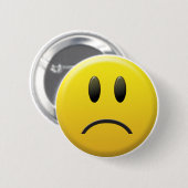 Sad Face Ronde Button 5,7 Cm (Voorkant /achterkant)