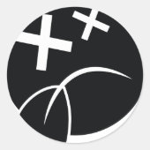 Sad Face Ronde Sticker (Voorkant)