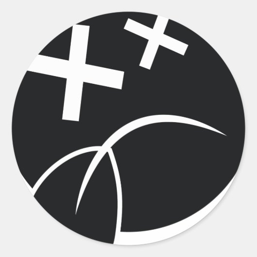 Sad Face Ronde Sticker (Voorkant)