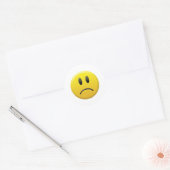 Sad Face Ronde Sticker (Envelop)