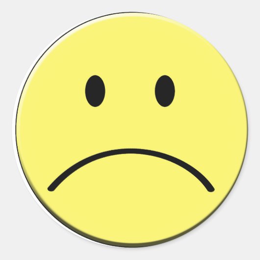 Sad Face Sticker (Voorkant)
