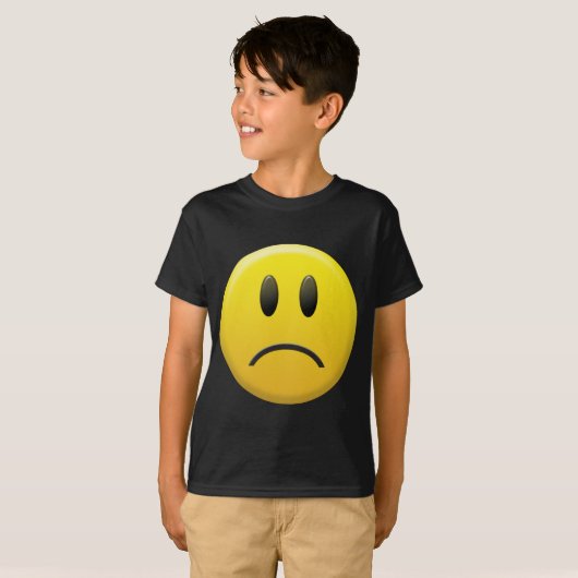Sad Face T-shirt (Voorkant volledig)