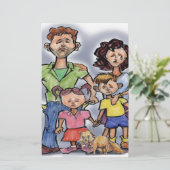 Sad Family Briefpapier (Staand voorkant)